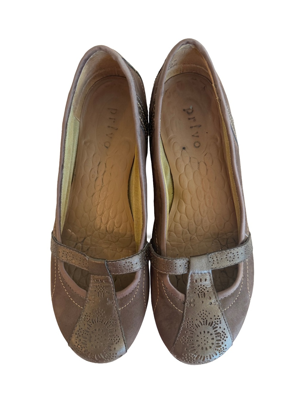 Privo by Clarks Women's Leather Mary Jane T-Strap Flats Size 6M Gorpcore Boho